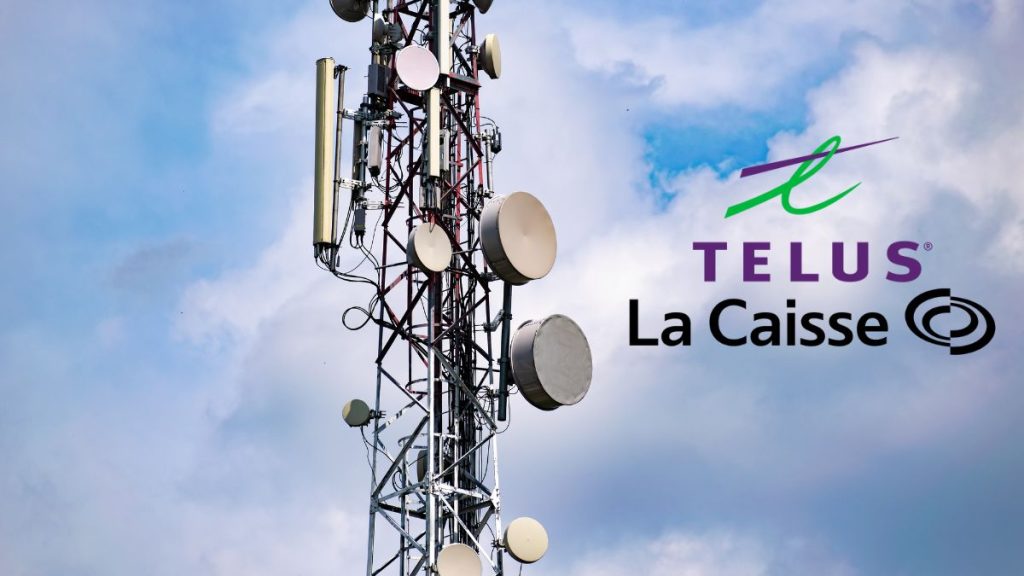 TELUS announces partnership with La Caisse who will acquire a 49.9% interest in newly formed Canadian wireless tower infrastructure operator Terrion for $1.26 billion